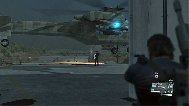 You may knock down the official when he will leave the helicopter - Eliminating the CFA official | Walkthrough - Mission 21 - The War Economy - Metal Gear Solid V: The Phantom Pain Game Guide & Walkthrough