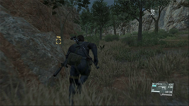 Walk along the valley - Reaching the location where the engineers are being kept | Walkthrough - Mission 24 - Close - Metal Gear Solid V: The Phantom Pain Game Guide & Walkthrough
