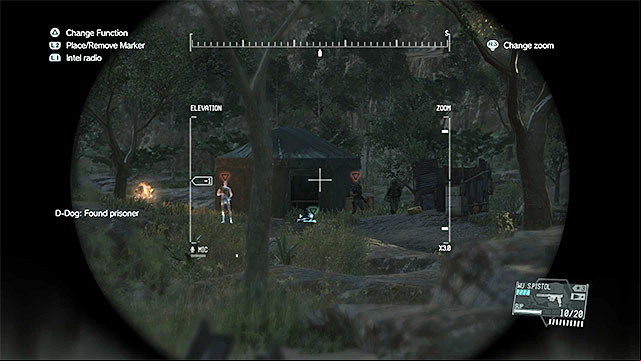 Slow down a bit, after you come close to your destination, because the area around outpost 20 is being patrolled by, at least, two soldiers - Reaching the location where the engineers are being kept | Walkthrough - Mission 24 - Close - Metal Gear Solid V: The Phantom Pain Game Guide & Walkthrough