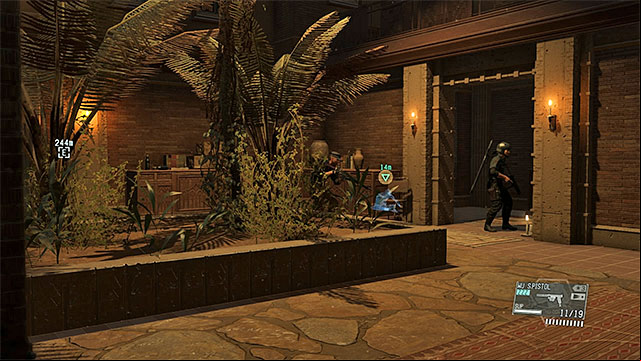 Deal with the guards standing near the exit. - Extracting Code Talker | Walkthrough - Mission 28 - Code Talker - Metal Gear Solid V: The Phantom Pain Game Guide & Walkthrough