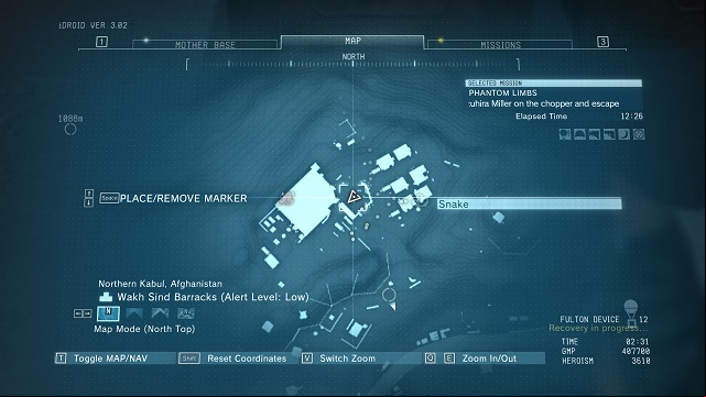 The location of the diamond - Rough Diamonds in Wakh Sind Barracks (Afghanistan) - Rough Diamonds - Metal Gear Solid V: The Phantom Pain Game Guide & Walkthrough