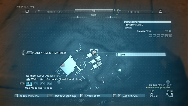 The location of the diamond - Rough Diamonds in Wakh Sind Barracks (Afghanistan) - Rough Diamonds - Metal Gear Solid V: The Phantom Pain Game Guide & Walkthrough