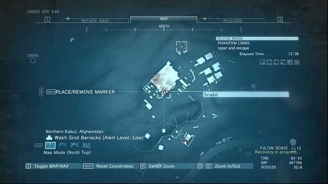 The location of the diamond - Rough Diamonds in Wakh Sind Barracks (Afghanistan) - Rough Diamonds - Metal Gear Solid V: The Phantom Pain Game Guide & Walkthrough