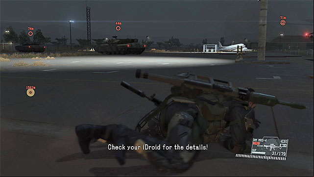 The destination of all the APCs and tanks is the airports main is the main apron area - Eliminating armored vehicles and tanks | Walkthrough - Mission 41 - Proxy War Without End - Metal Gear Solid V: The Phantom Pain Game Guide & Walkthrough