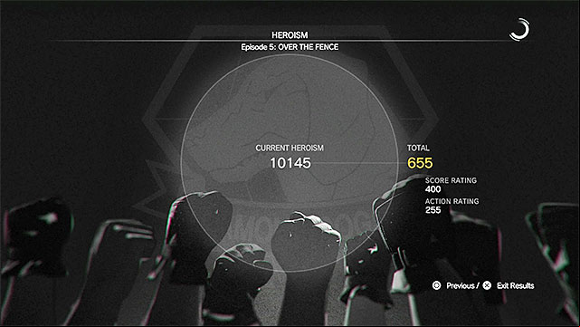 You may read about your Heroism Score progress after every completed mission - What is the significance of the Heroism Score and how can one collect them? | FAQ - Frequently Asked Questions - FAQ - Frequently Asked Questions - Metal Gear Solid V: The Phantom Pain Game Guide & Walkthrough