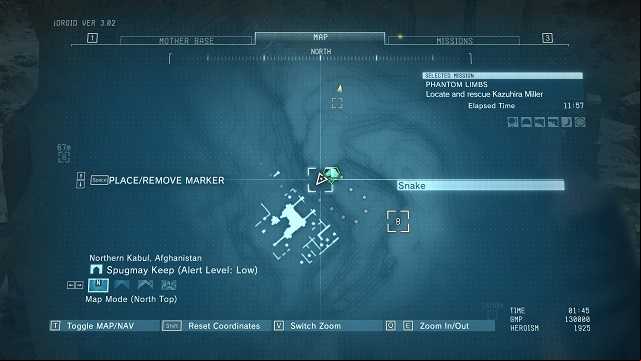 The location of the diamond - Rough Diamonds in Spugmay Keep (Afghanistan) - Rough Diamonds - Metal Gear Solid V: The Phantom Pain Game Guide & Walkthrough