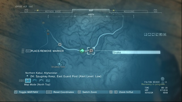 The location of the diamond - Rough Diamonds in Spugmay Keep (Afghanistan) - Rough Diamonds - Metal Gear Solid V: The Phantom Pain Game Guide & Walkthrough