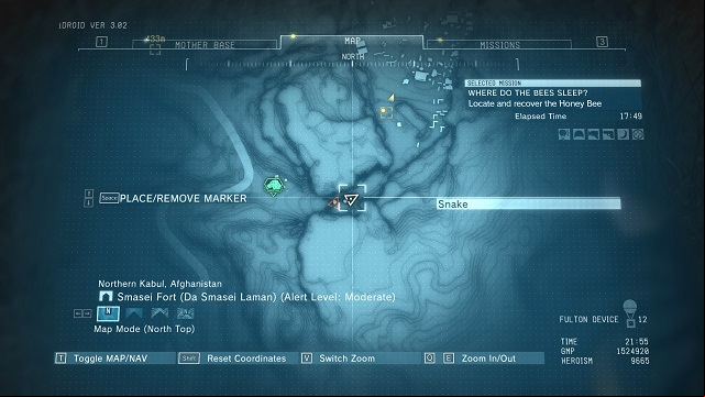 The location of the diamond - Rough Diamonds in Smasei Fort (Afghanistan) - Rough Diamonds - Metal Gear Solid V: The Phantom Pain Game Guide & Walkthrough