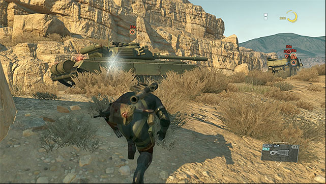 You can approach the tanks when the convoy stops. - Remaining Occupation Forces secondary mission objectives | Walkthrough - Mission 8 - Occupation Forces - Metal Gear Solid V: The Phantom Pain Game Guide & Walkthrough