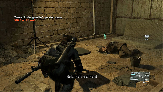 Reach the basement of the barracks. - Extracting the prisoners and enemy patrol | Walkthrough - Mission 9 - Backup, Back Down - Metal Gear Solid V: The Phantom Pain Game Guide & Walkthrough