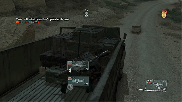 You can Fulton the truck or take the rocket launcher. - Remaining Backup, Back Down - secondary mission objectives | Walkthrough - Mission 9 - Backup, Back Down - Metal Gear Solid V: The Phantom Pain Game Guide & Walkthrough