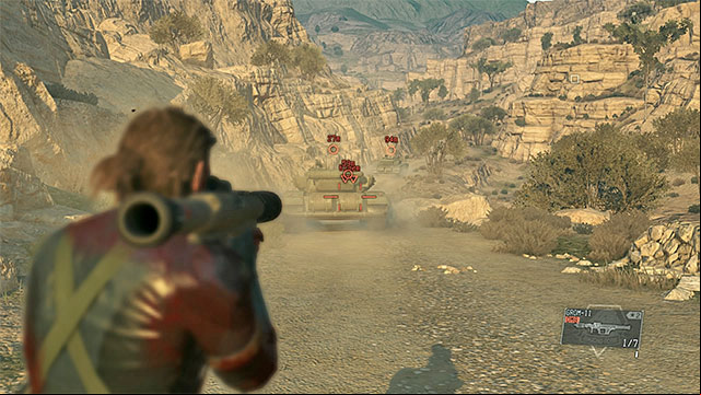 Fire at the enemy tanks from safe positions - Types of enemy vehicles | Direct confrontations - Direct confrontations - Metal Gear Solid V: The Phantom Pain Game Guide & Walkthrough