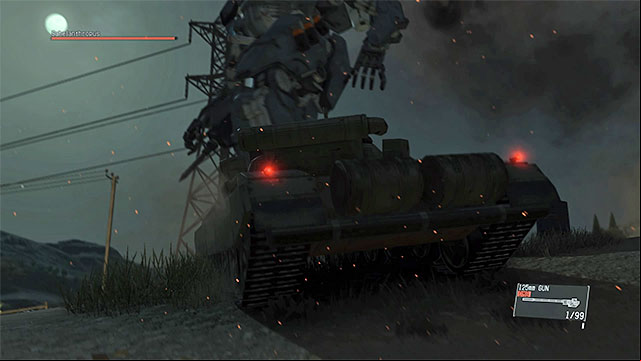 Theres a number of military machines scattered around the area. - The first phase of the battle with Sahelanthropus | Walkthrough - Mission 31 - Sahelanthropus - Metal Gear Solid V: The Phantom Pain Game Guide & Walkthrough