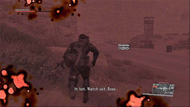 You can order supply drops personally, or wait for your allies to do it. - The first phase of the battle with Sahelanthropus | Walkthrough - Mission 31 - Sahelanthropus - Metal Gear Solid V: The Phantom Pain Game Guide & Walkthrough