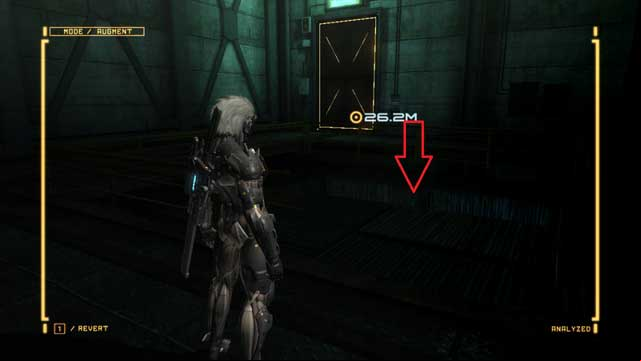 A cyborg in the box below. - R-01 Coup dEtat - The Main Campaign - walkthrough - Metal Gear Rising: Revengeance - Game Guide and Walkthrough