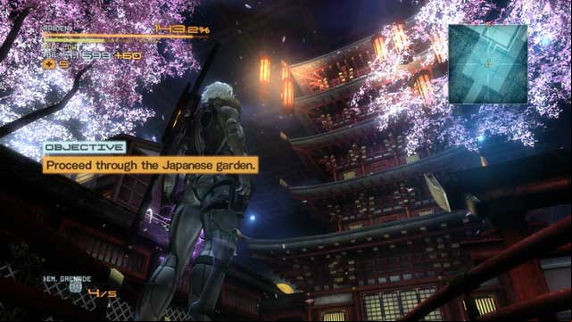 The palace that you need to climb onto. - R-04 Hostile Takedown - The Main Campaign - walkthrough - Metal Gear Rising: Revengeance - Game Guide and Walkthrough