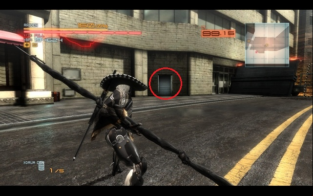 The location of a VRM computer. - R-05 Escape From Denver - The Main Campaign - walkthrough - Metal Gear Rising: Revengeance - Game Guide and Walkthrough