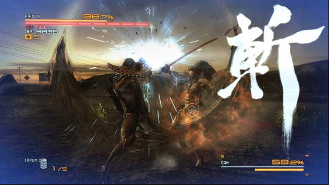 Parrying of attacks is a must for this fight. - R-06 Badlands Showdown - The Main Campaign - walkthrough - Metal Gear Rising: Revengeance - Game Guide and Walkthrough