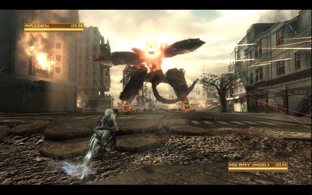 To dodge plasma beams run in angles. - Metal Gear Ray - Bosses - Metal Gear Rising: Revengeance - Game Guide and Walkthrough