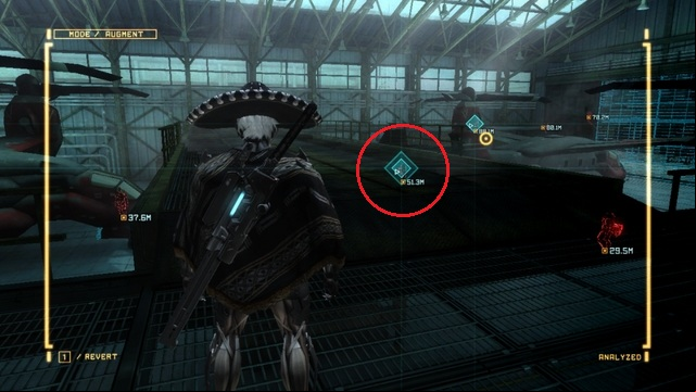 Lefty #29 (marked in red) and lefty #30, outside of the hangar. - Left arms - Collectibles - Metal Gear Rising: Revengeance - Game Guide and Walkthrough