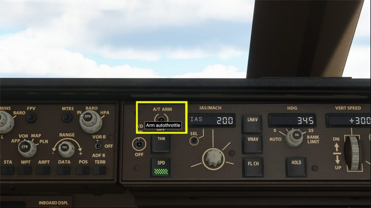 Just after turning on the autopilot, be sure to turn on the automatic throttle, which will regulate the power of the engines during the flight - Microsoft Flight Simulator: Autopilot in a enger aircraft - enger aircraft - Microsoft Flight Simulator 2020 Guide