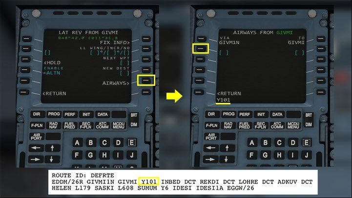 When you click on the GIVMI point, the option to enter the NEXT WPT or air corridor navigation point appears as AIRWAYS - Microsoft Flight Simulator: How to program MCDU on-board computer? - enger aircraft - Microsoft Flight Simulator 2020 Guide