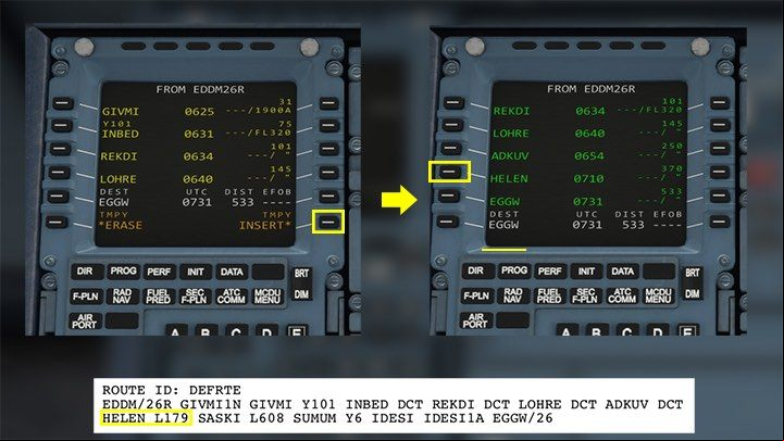 The point from the list of many with the same name should also be confirmed with an INSERT - Microsoft Flight Simulator: How to program MCDU on-board computer? - enger aircraft - Microsoft Flight Simulator 2020 Guide