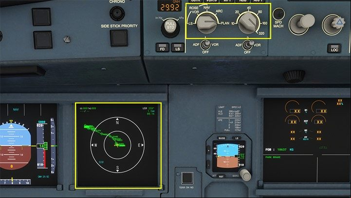 The flight plan should first be checked on the ND navigation screen - Microsoft Flight Simulator: How to program MCDU on-board computer? - enger aircraft - Microsoft Flight Simulator 2020 Guide