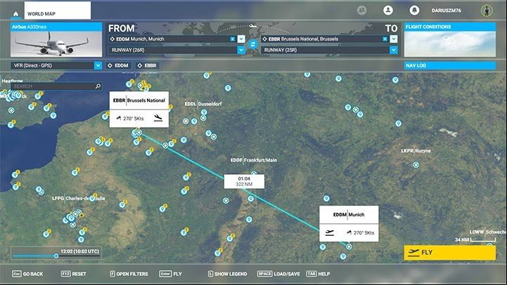 The plan in this form - direct straight line - would work for a small Cessna and a flight by day, but for Airbus it is not yet of any importance - Microsoft Flight Simulator: How to create enger aircraft flight plan? - enger aircraft - Microsoft Flight Simulator 2020 Guide