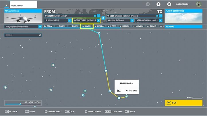 In this case, there are two options - choose the most sensible visualization, without many turns, or check the SID plans for Munich airport and this direction in some other source of information, for example, on airport SID charts - Microsoft Flight Simulator: How to create enger aircraft flight plan? - enger aircraft - Microsoft Flight Simulator 2020 Guide