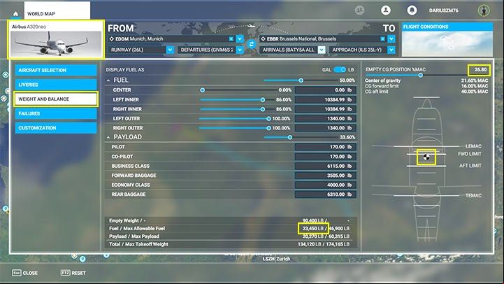 The next step is the fuel and cargo tab - Microsoft Flight Simulator: How to create enger aircraft flight plan? - enger aircraft - Microsoft Flight Simulator 2020 Guide