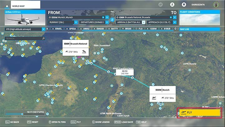 The automatic flight plan from the game is already ready - Microsoft Flight Simulator: How to create enger aircraft flight plan? - enger aircraft - Microsoft Flight Simulator 2020 Guide