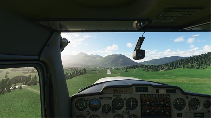2 - Aim the planes nose at the beginning of the runway and keep the plane on this course - Microsoft Flight Simulator: Landing - Flying school - Microsoft Flight Simulator 2020 Guide