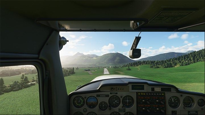 3 - just before the lane, reduce the engine power (idle) - Microsoft Flight Simulator: Landing - Flying school - Microsoft Flight Simulator 2020 Guide