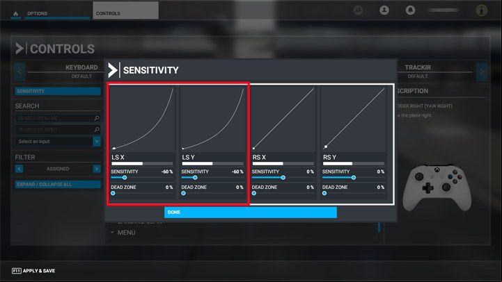 The key assignment menu is divided into categories, and these vary depending on the chosen controller - Microsoft Flight Simulator: Keybinds/Controls - PC, Xbox One - Appendix - Microsoft Flight Simulator 2020 Guide