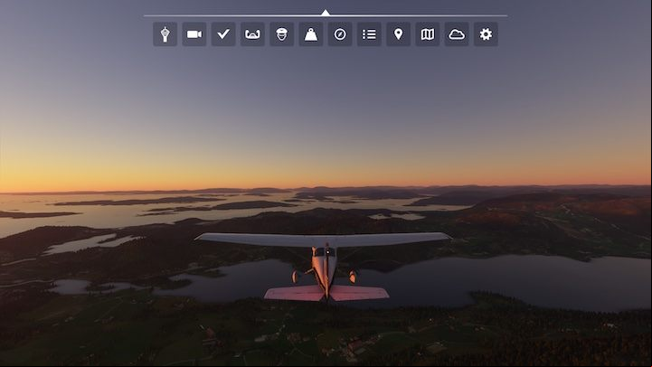 The first option on the left with the tower icon is ATC, or Air Traffic Control - Microsoft Flight Simulator: Toolbar - Basics - Microsoft Flight Simulator 2020 Guide
