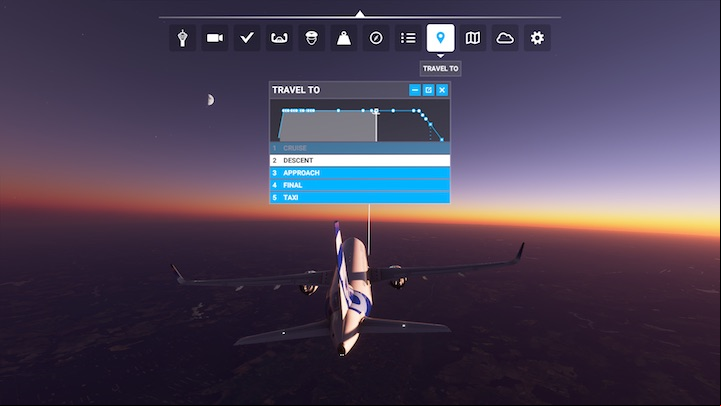 The Visual Flight Rules map is like a handheld screen with GPS navigation - Microsoft Flight Simulator: Toolbar - Basics - Microsoft Flight Simulator 2020 Guide