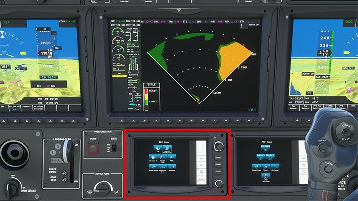 The main PFD screen can be surrounded by buttons on the sides - Microsoft Flight Simulator: Glass cockpit - Advanced Flying - Microsoft Flight Simulator 2020 Guide