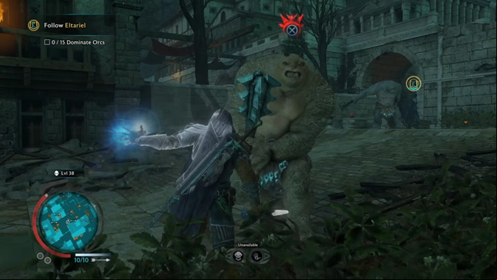 Along your path, you will encounter some orcs and olog-hai. - Shadow of War: The Tower of Sorcery - Walkthrough - Act 2 - Rise to Power - Middle-earth: Shadow of War Game Guide