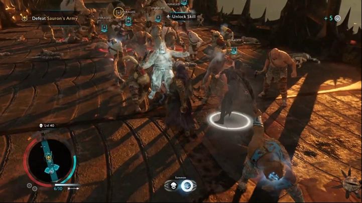 First, a big battle on the bridge. - Shadow of War: Final Mission - Bright Lord - Walkthrough - Act 3 - Shadow and Flame - Middle-earth: Shadow of War Game Guide