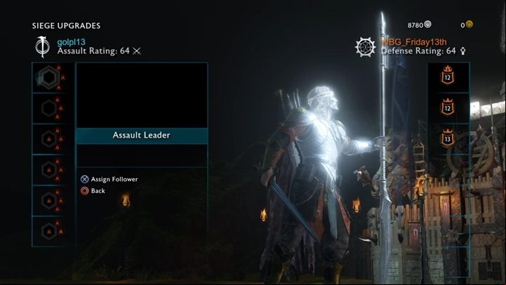 Before you attack an enemy fortress, you can select upgrades that will make siege easier. - Shadow of War: Which upgrades are the best for fortress assaults? - FAQ - Middle-earth: Shadow of War Game Guide