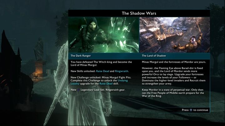 Towards the end, you will play a very long chapter, where you will have to put up arduous fight for control of the territories that you have conquered. - Shadow of War: How to unlock the true ending? - Act 4 - The Shadow Wars / Epilogue - Middle-earth: Shadow of War Game Guide