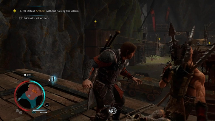 Stay undetected and eliminate Archers. - Shadow of War: Rain of Arrows - Walkthrough - Act 1 - The Siege of Minas Ithil - Middle-earth: Shadow of War Game Guide