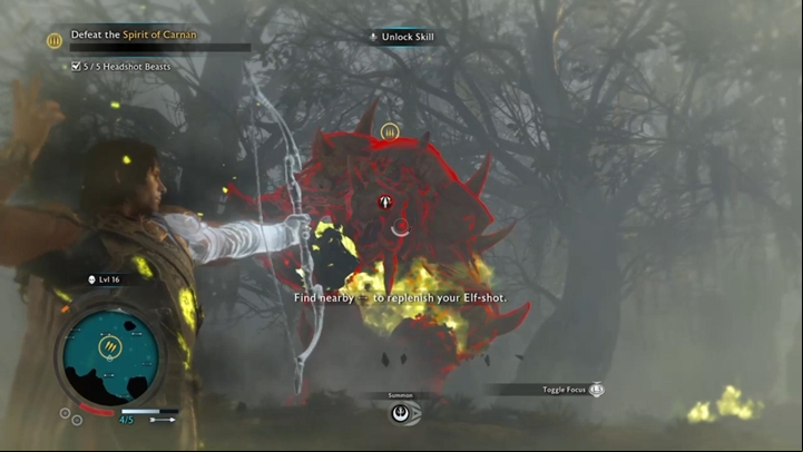 A Graug is very strong - use ranged attacks and keep avoiding its attacks. - Shadow of War: Violent Nature - Walkthrough - Act 2 - Rise to Power - Middle-earth: Shadow of War Game Guide