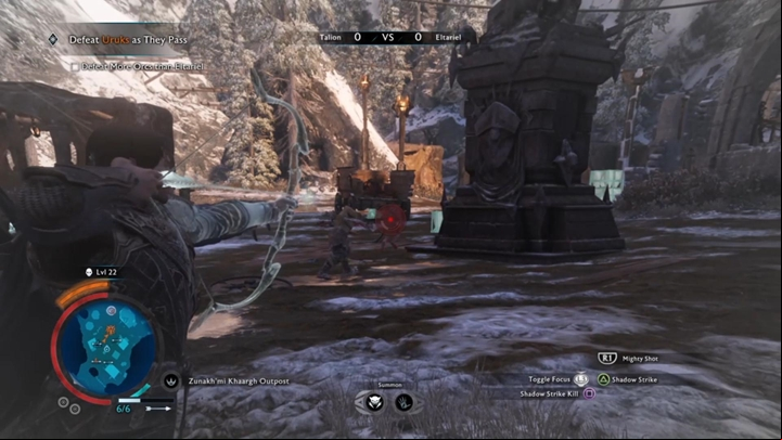 You can use environmental objects to make the fight easier. - Shadow of War: The Chosen - Walkthrough - Act 2 - Rise to Power - Middle-earth: Shadow of War Game Guide