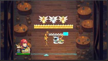 Thanks to the obtained moves, you can create an attack formation from the Priestess and Spearmen in front of the Angel on the left - Holy Griffin Empire - Battle puzzles - Might & Magic: Clash of Heroes - Game Guide and Walkthrough