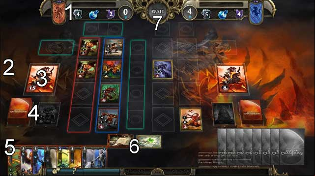 The game screen has been divided into two, nearly identical, parts - Interface - Might & Magic: Duel of Champions - Game Guide and Walkthrough