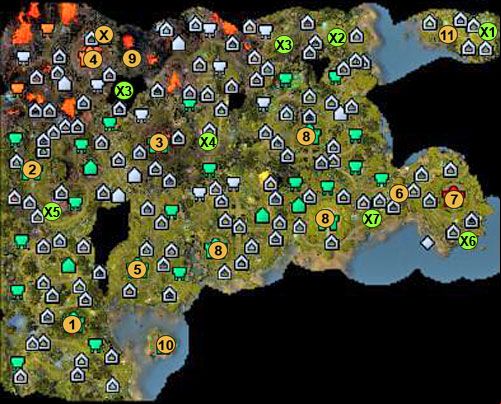 1 - beginning location - 4th mission - Death-in-Life and Life-in-Death - Maps - Campaign - Might & Magic: Heroes VI Game Guide