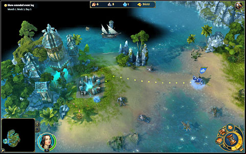 We wont move further until our horse learn how to swim - 1st mission - The Fury and the Mire - Campaign - Might & Magic: Heroes VI Game Guide
