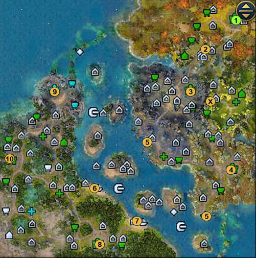 1 - beginning location - 3rd mission - Circumradiant Dawn - Maps - Campaign - Might & Magic: Heroes VI Game Guide